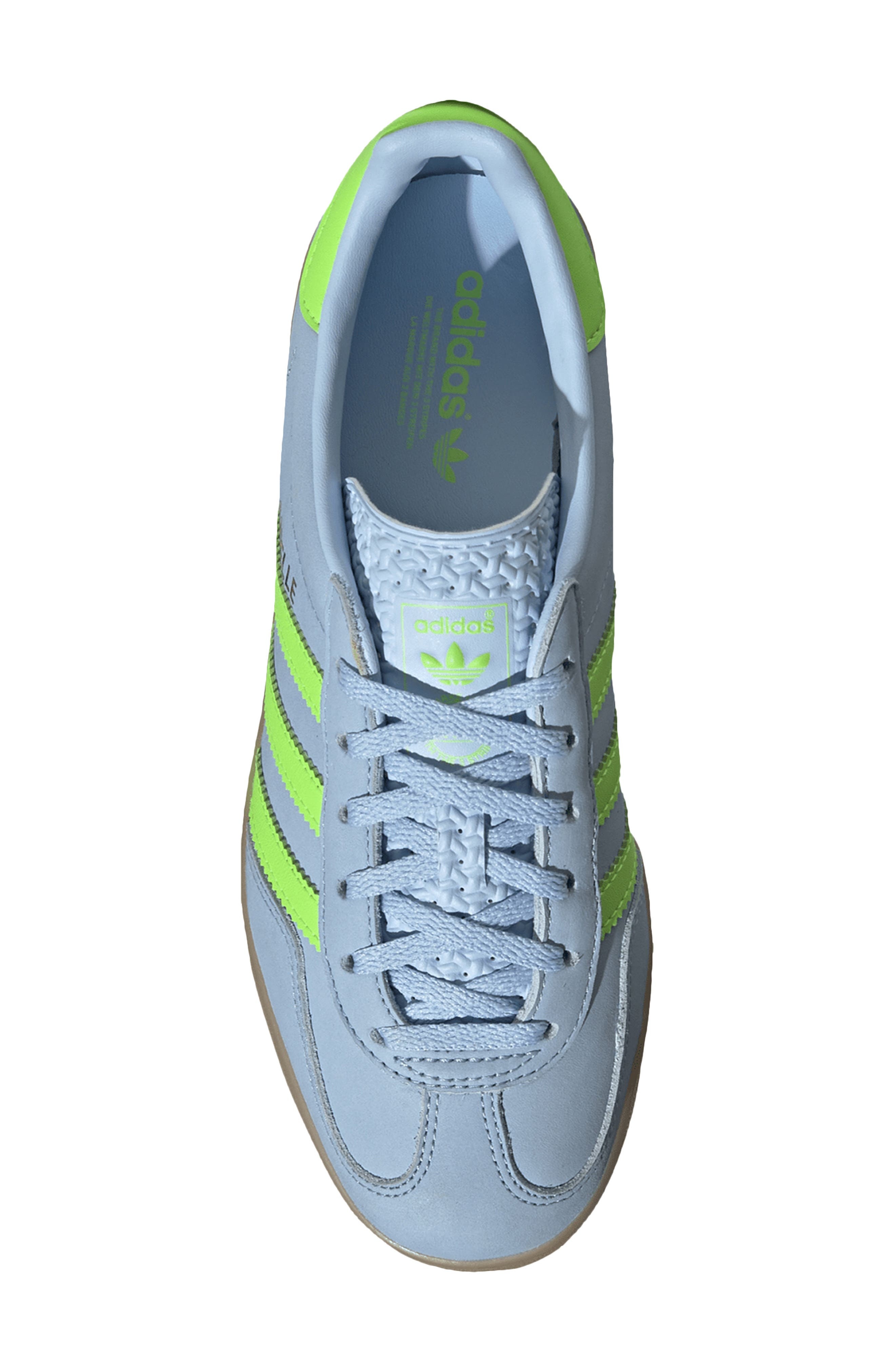 adidas Gazelle Indoor Sneaker in Clear Sky/Solar Green/Gum 3 at Nordstrom - 4