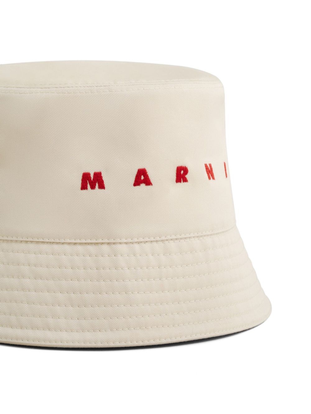 logo-embroidered gabardine bucket hat - 3