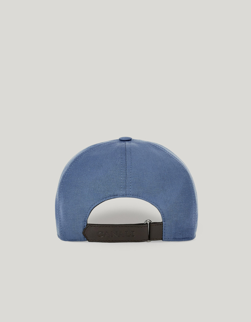 LIGHT BLUE BASEBALL CAP WITH LEATHER STRAP 3