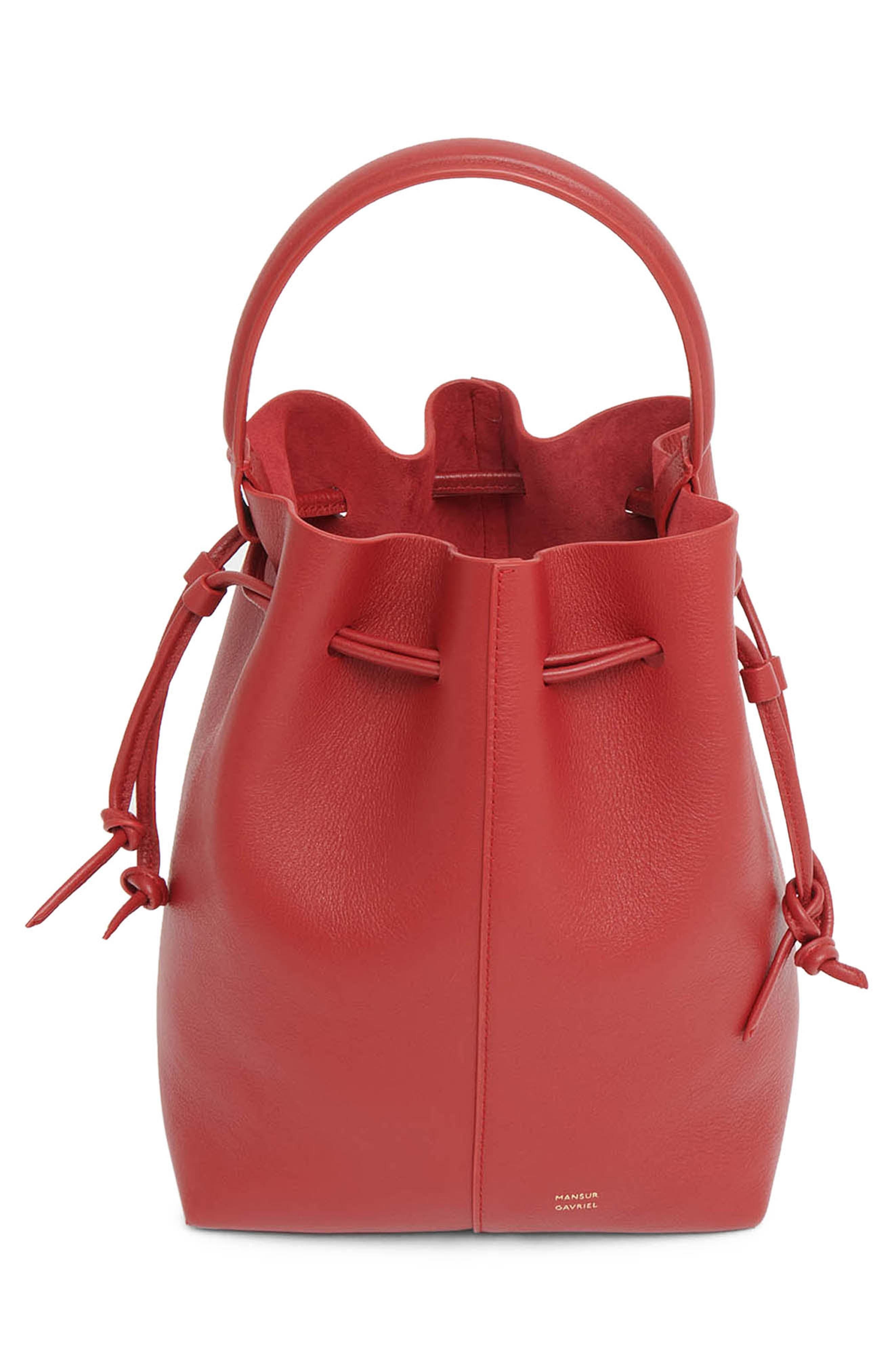 Mansur Gavriel Dea Leather Bucket Bag in Flamma at Nordstrom - 3