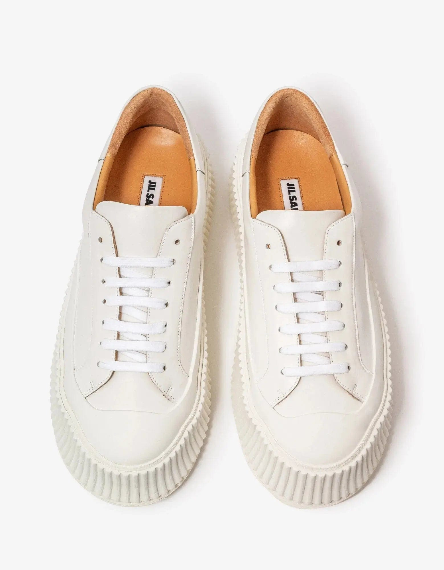 Jil Sander White Leather Trainers - 5