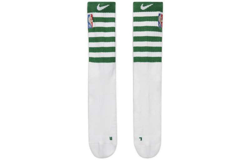 Nike Nike Boston Celtics Stripe Logo Athleisure Casual Sports Socks Couple Style One Pair White DA4952-10 outlook