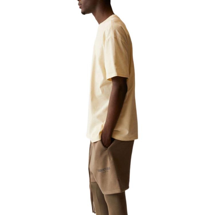 Fear of God Essentials SS21 Short Sleeve Tee Light Heather Oatmeal FOG-SS21-597 - 5