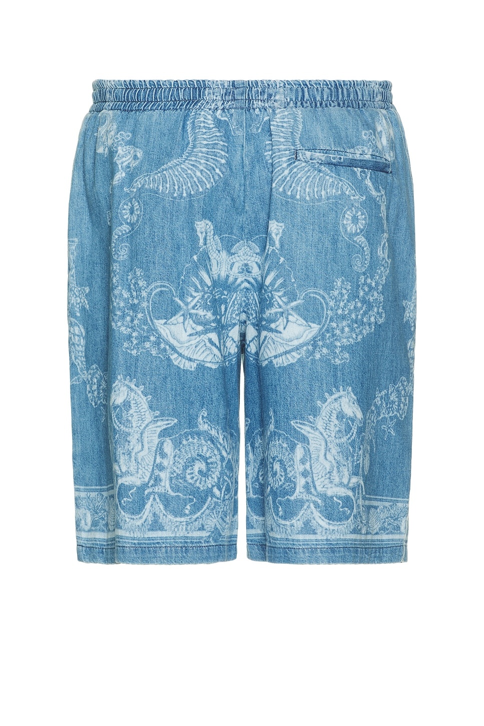Laser Denim Holiday Print Short - 2