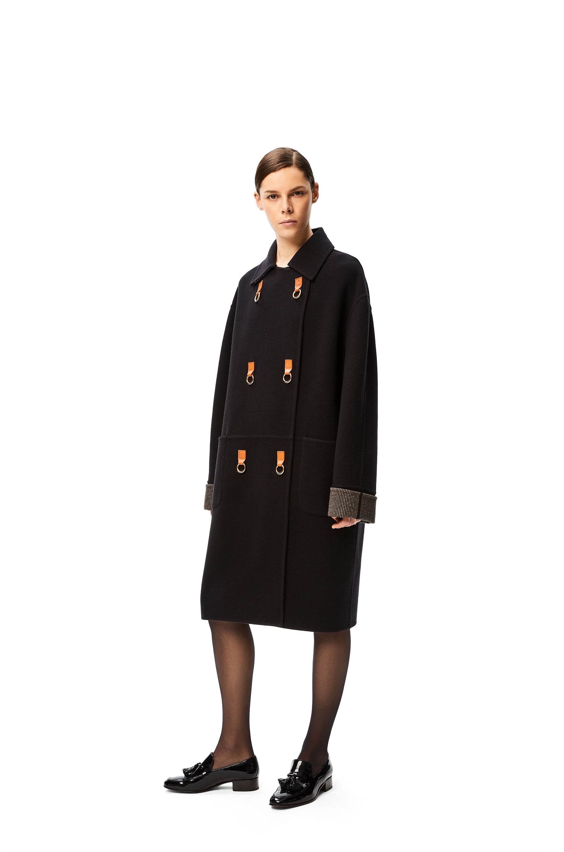 Oversize coat in shearling - 2