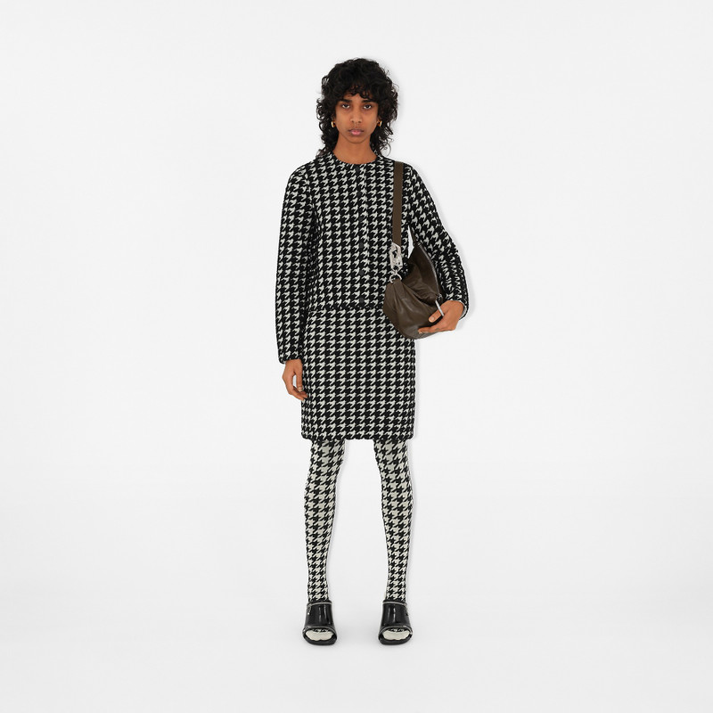 Burberry Houndstooth Nylon Blend Mini Skirt outlook