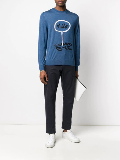 Paul Smith slogan embroidered jumper outlook