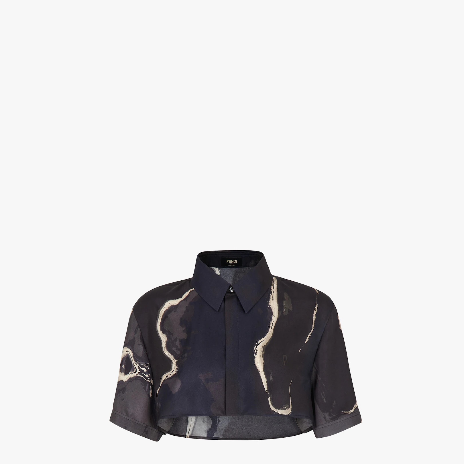Black silk shirt - 1