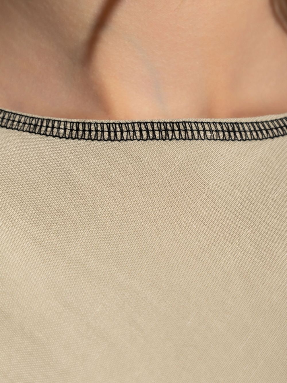 contrast-stitching maxi dress - 5