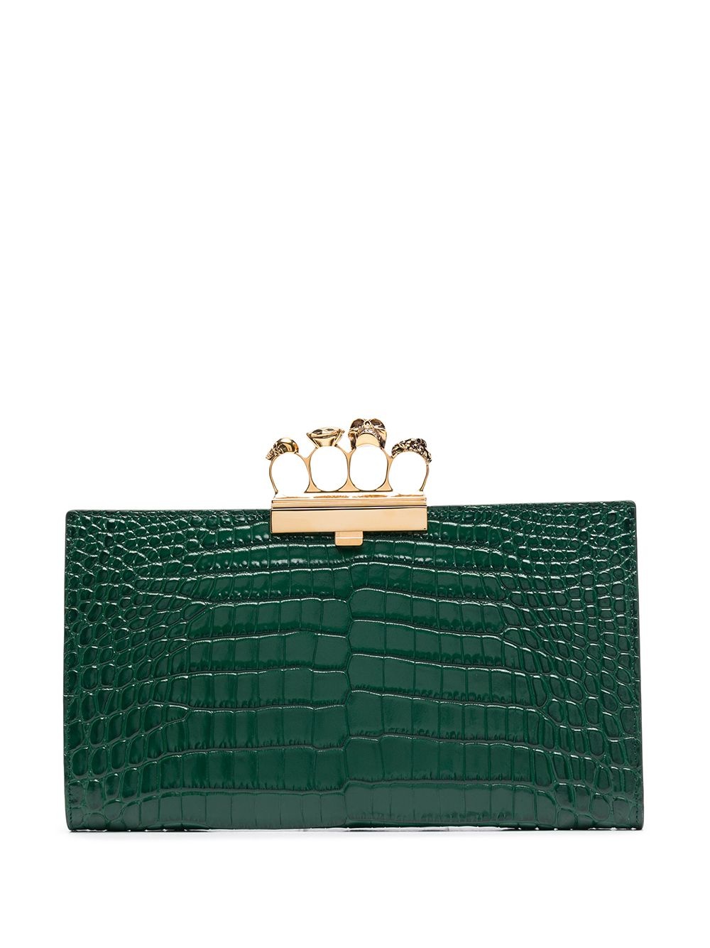 embossed knuckleduster clutch bag - 1