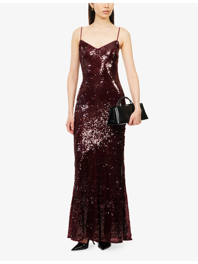 Reformation Reformation x Nara Smith Drizzle Sequin Woven Midi Dress outlook
