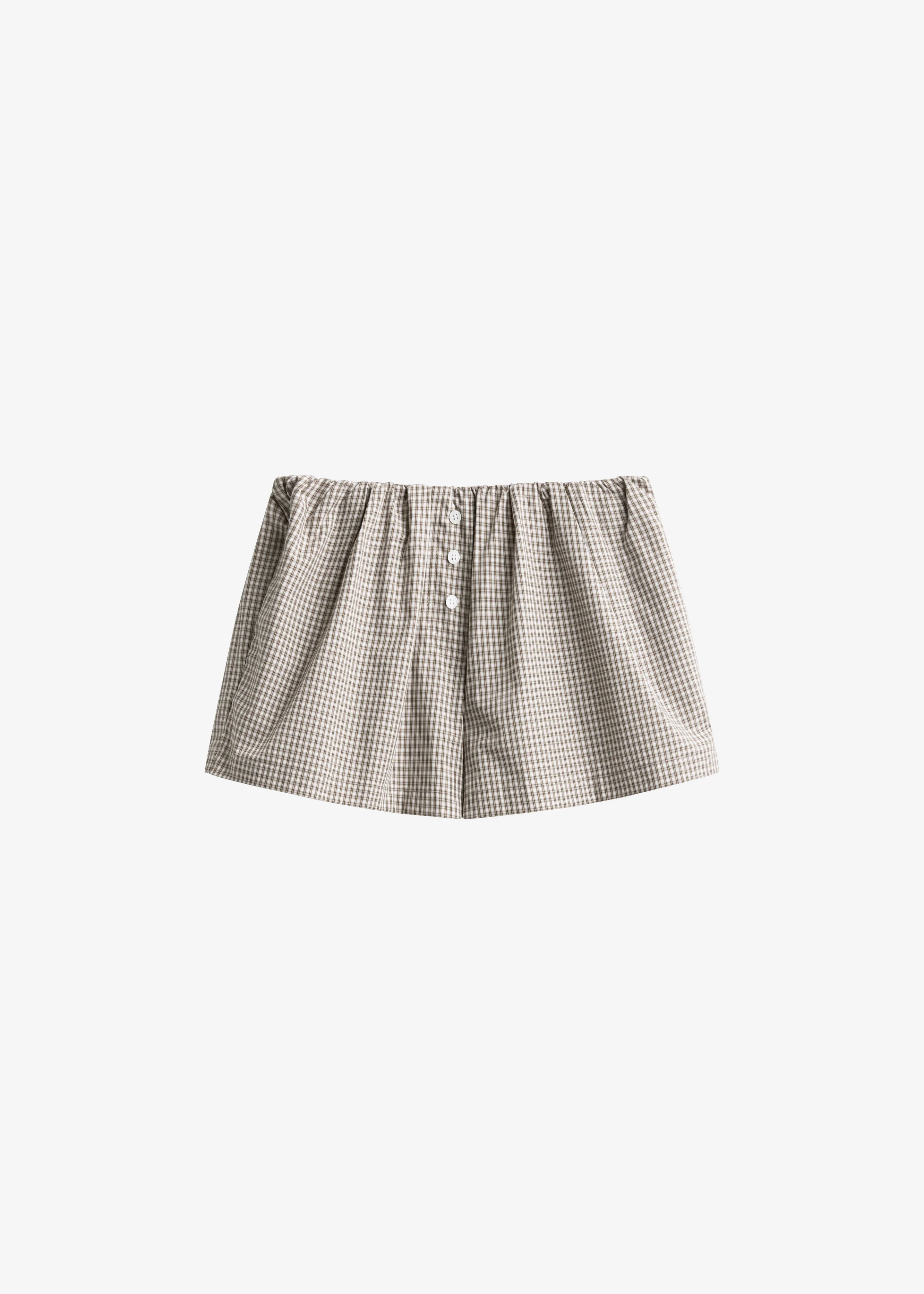 Odemira Mini Boxer Shorts - Beige Plaid - 1
