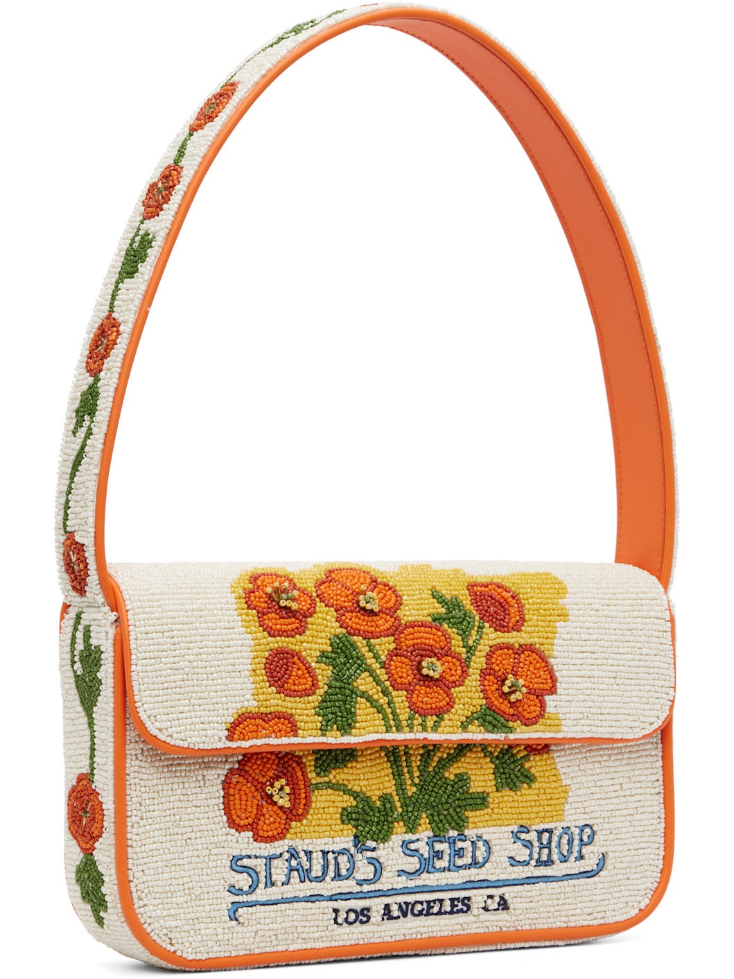 Off-White & Orange Tommy Beaded Bag - 2