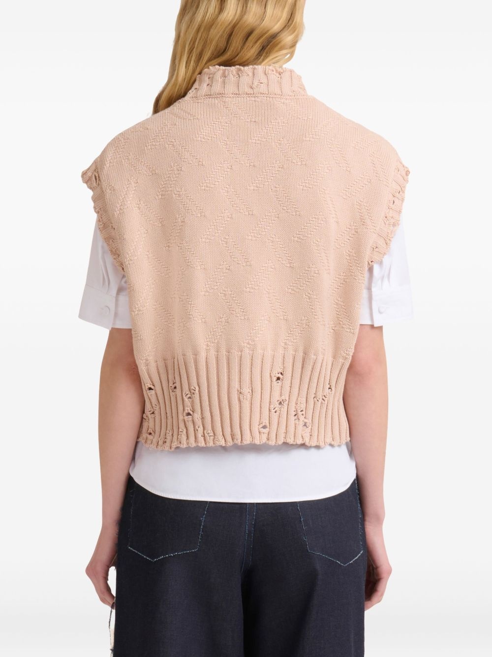 textured-knit cropped top - 4