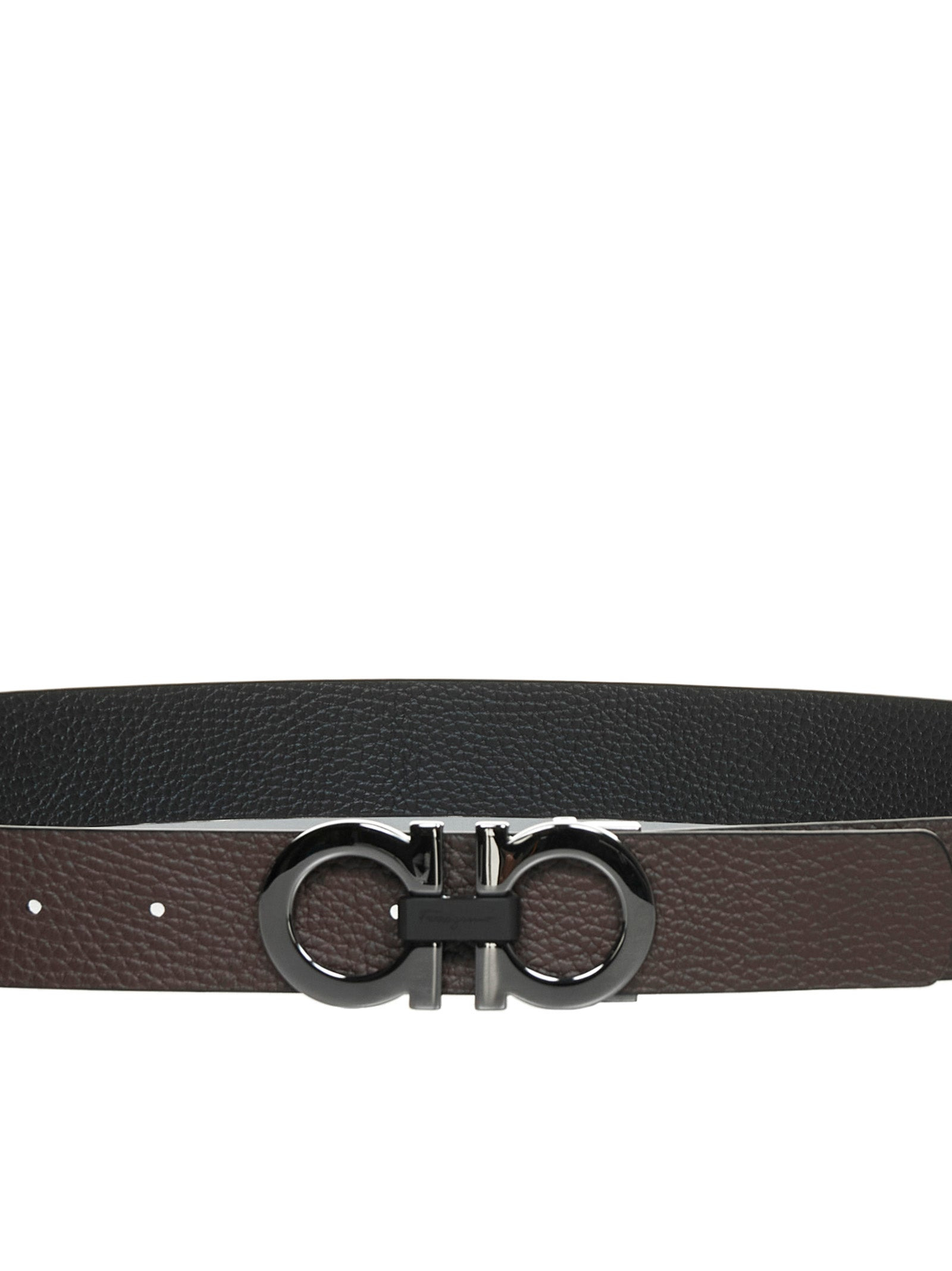Gancini reversible leather belt - 4