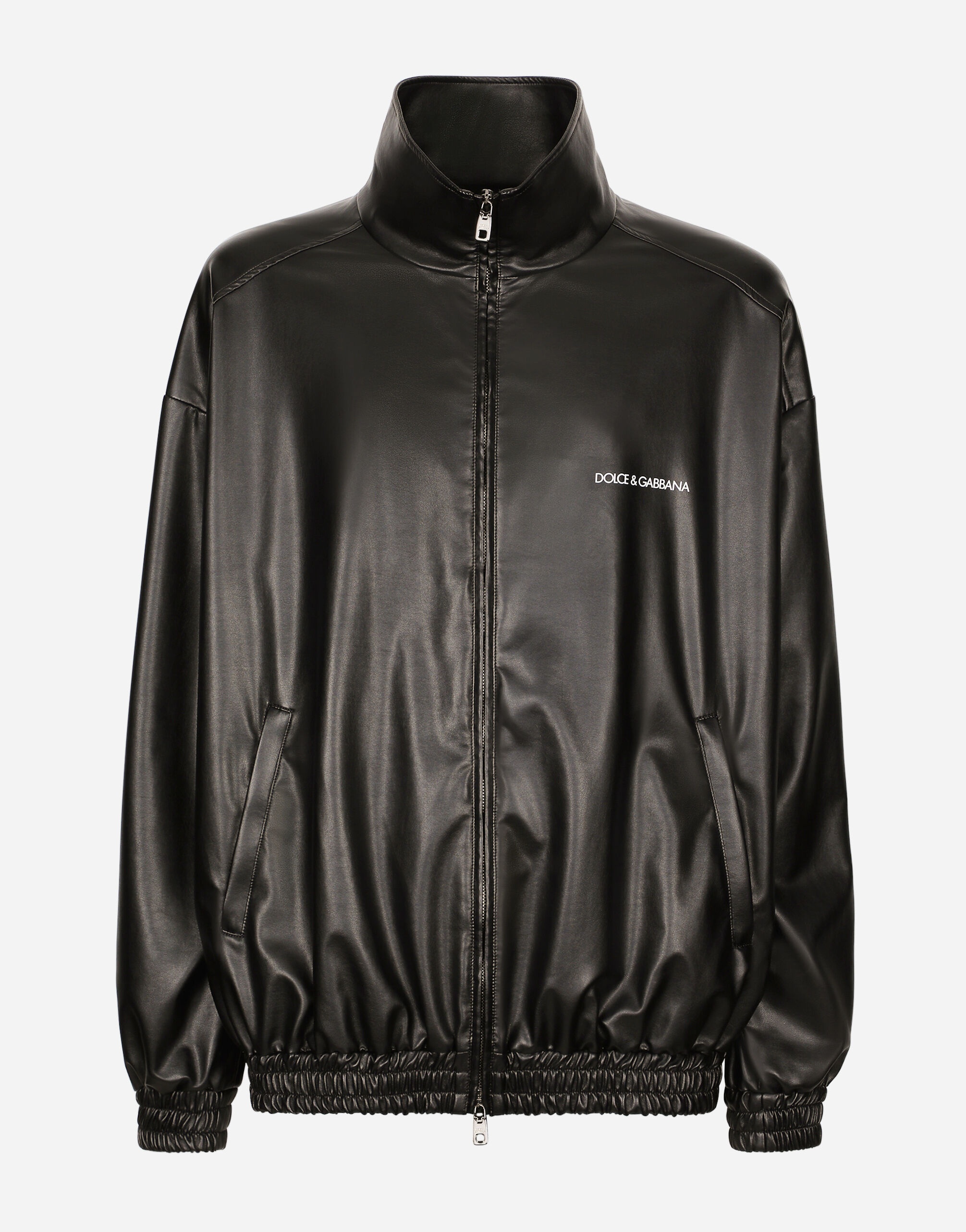 Faux leather bomber jacket - 1