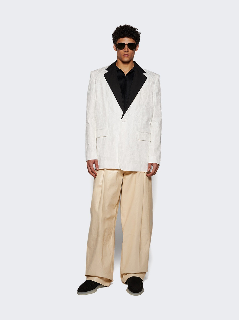 Single Breasted Jacket Natural White - 5