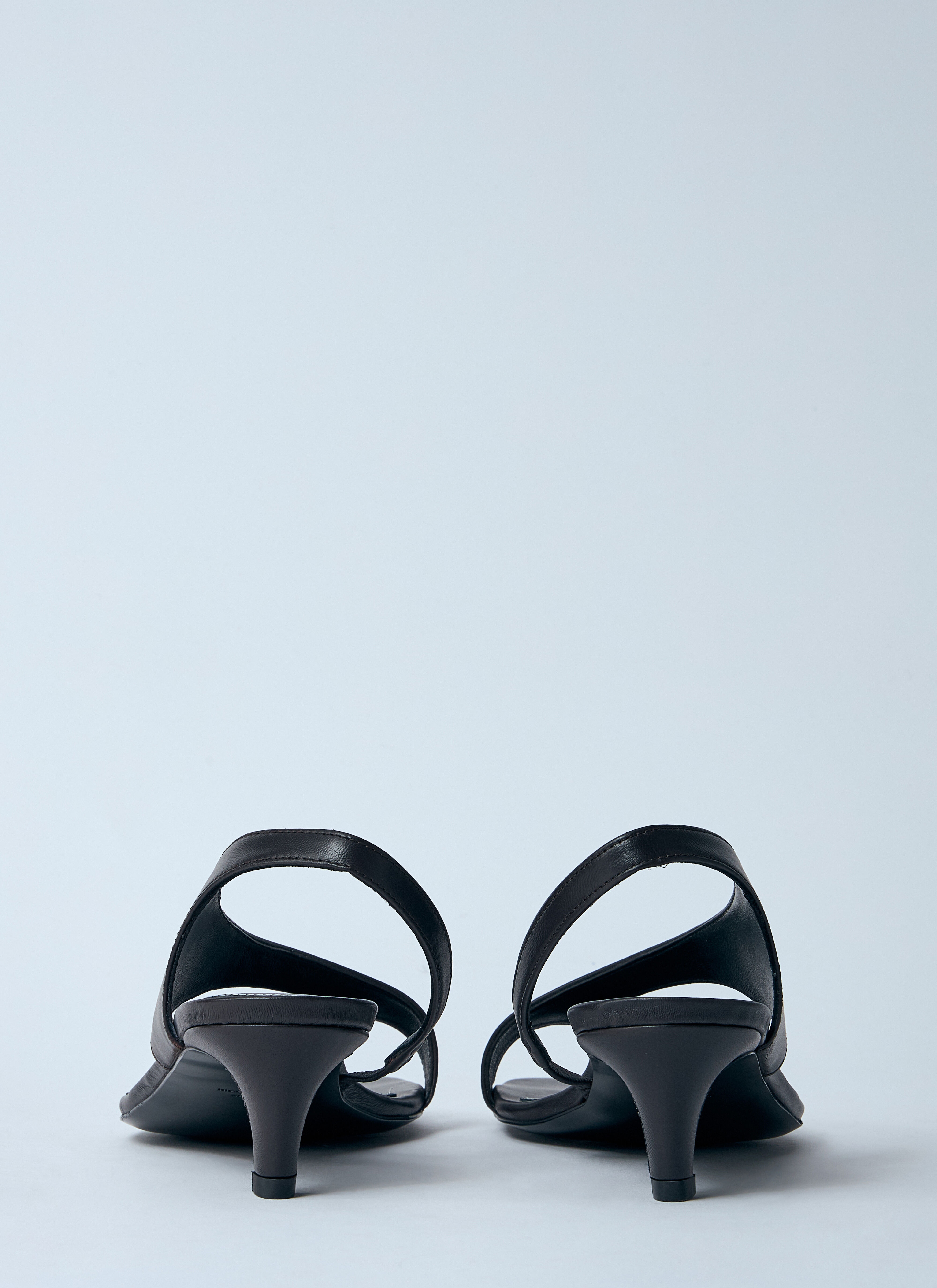 Leather Heeled Sandals - 5