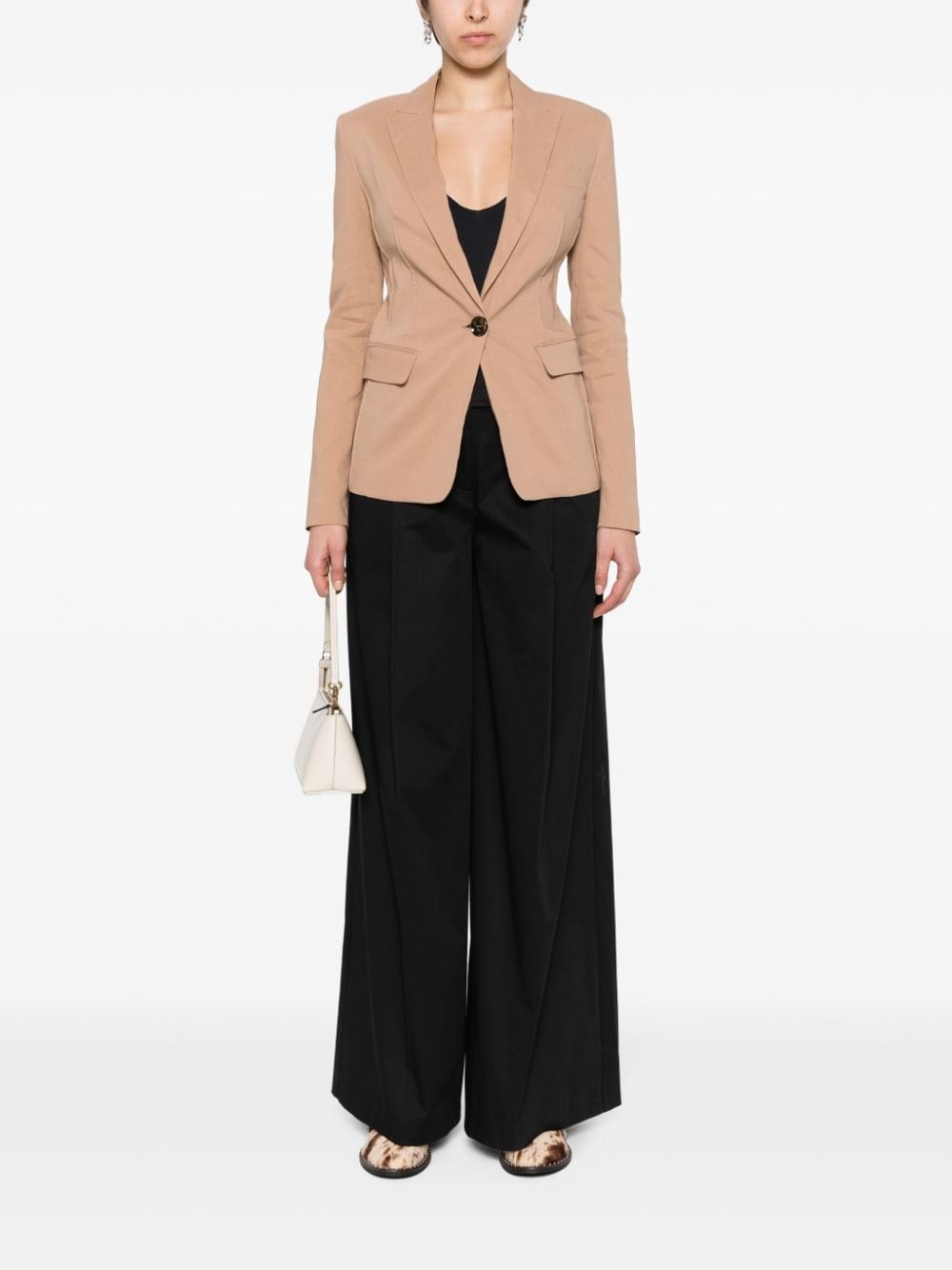 high-waisted wide-leg trousers - 2