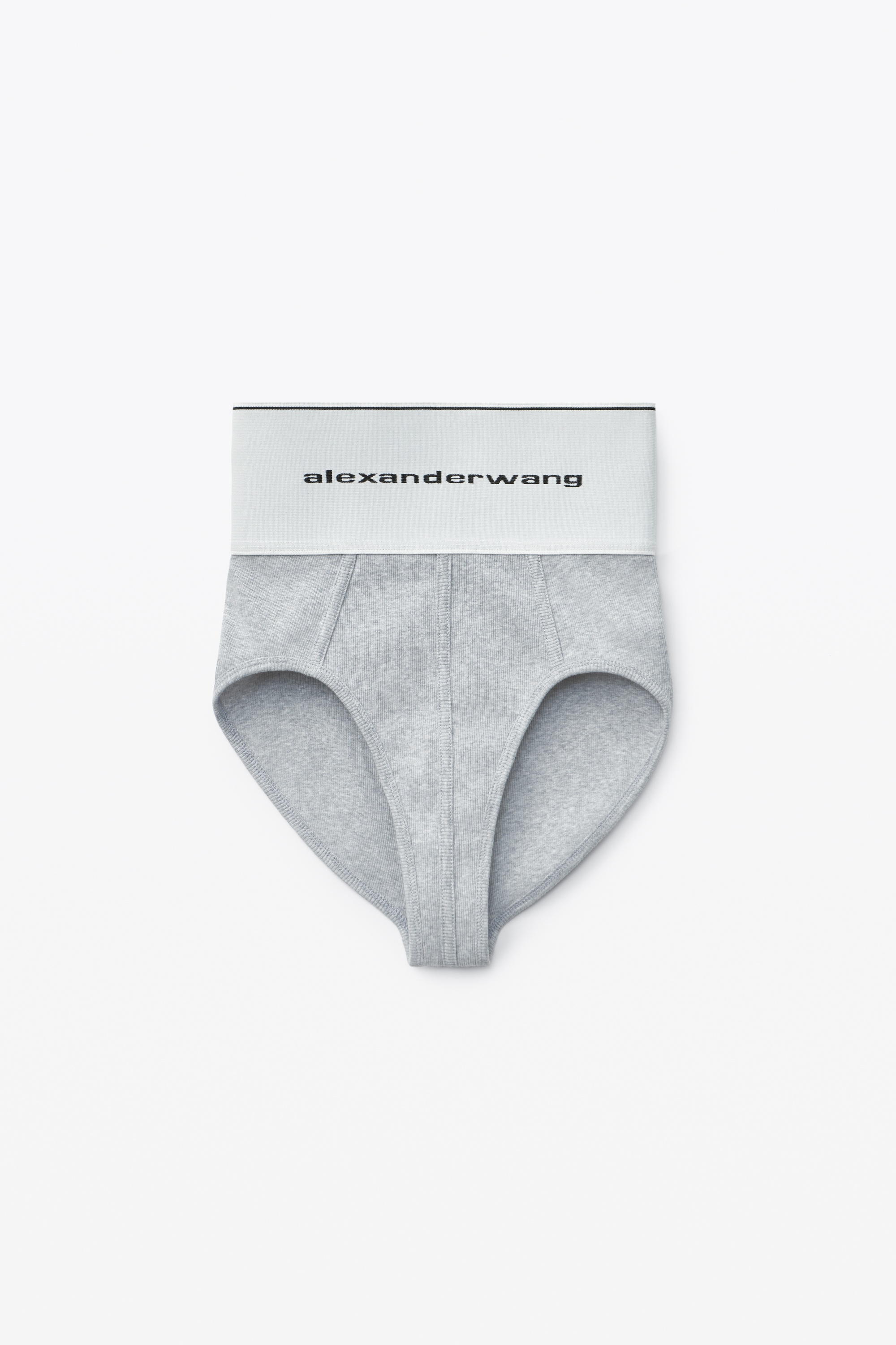 LOGO ELASTIC BRIEF IN RIBBED JERSEY - 1