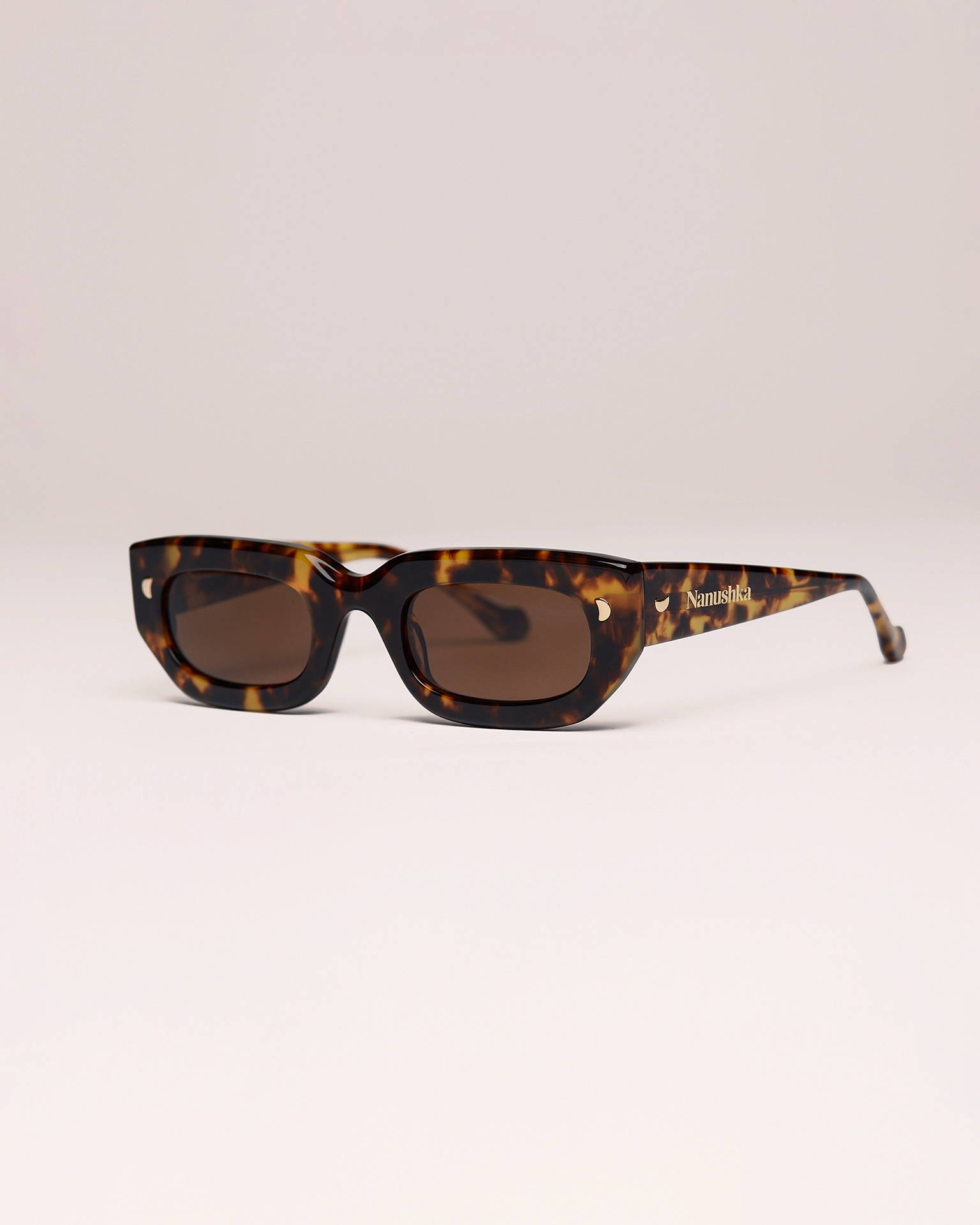KADEE - Bio-plastic d-shaped sunglasses - Dark Amber - 2