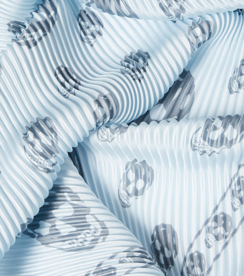 Skull pleated silk scarf 4