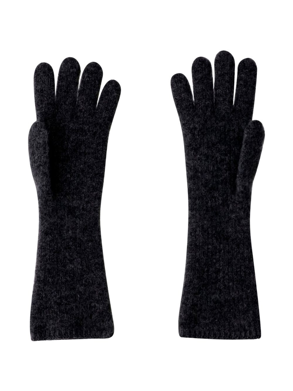 ribbed logo gloves - 2