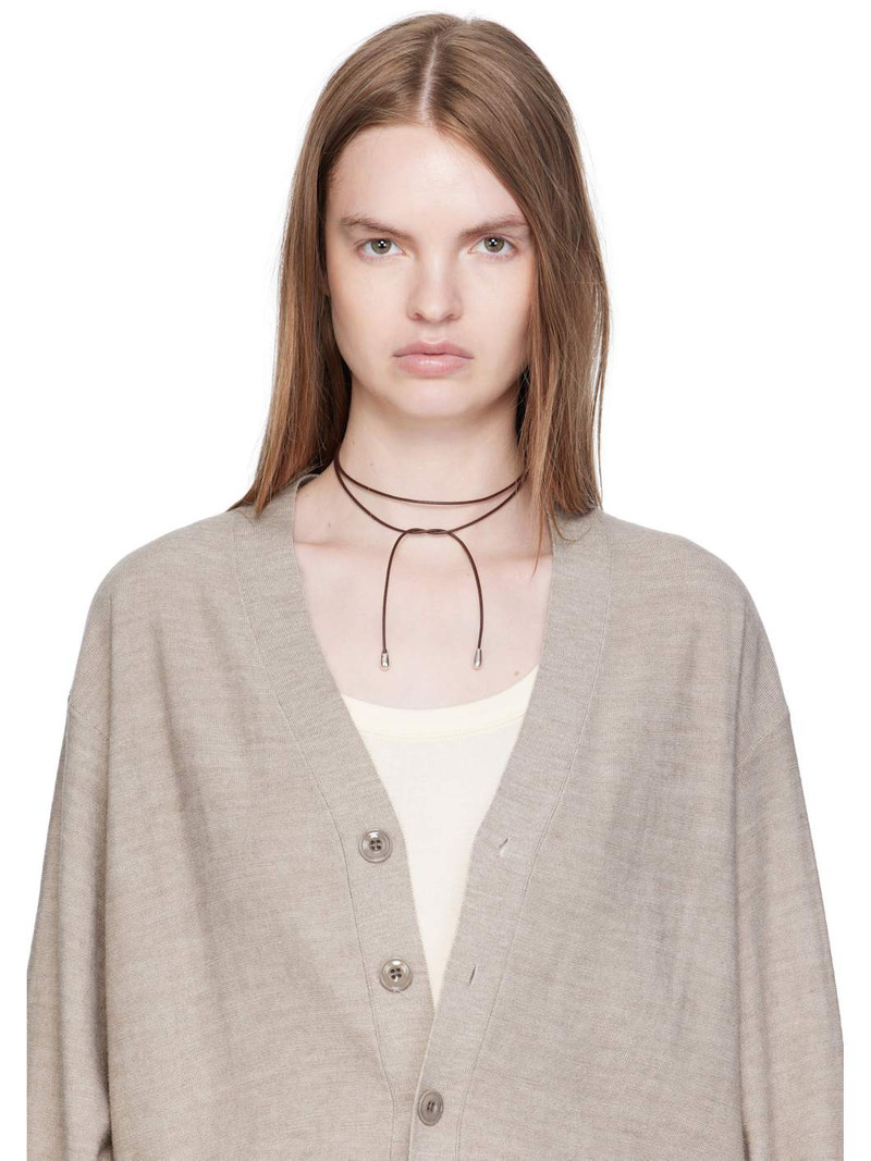 Sophie Buhai Shoelace Faux-Leather Necklace outlook