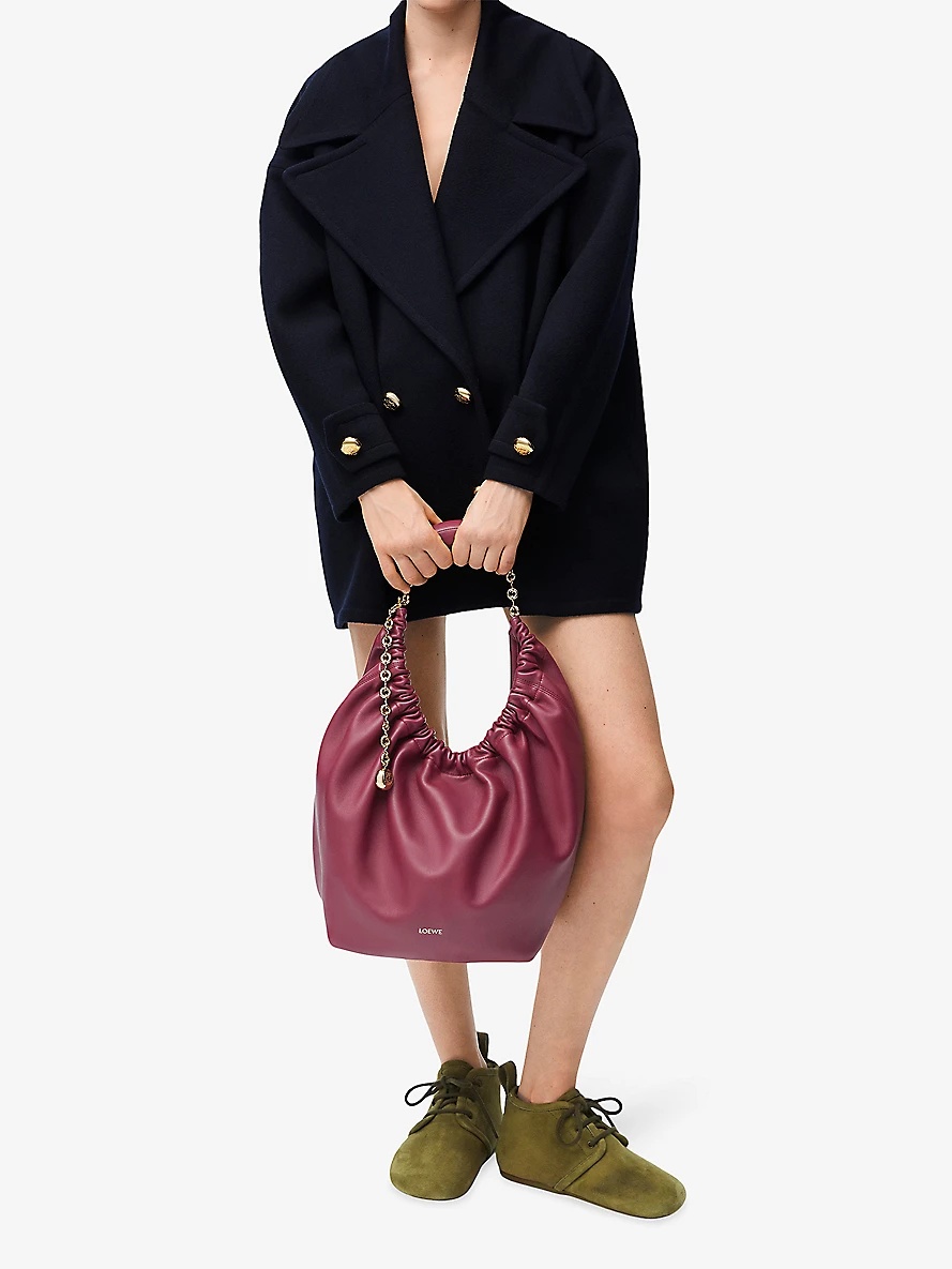 Pebble button-embellished wool coat - 2