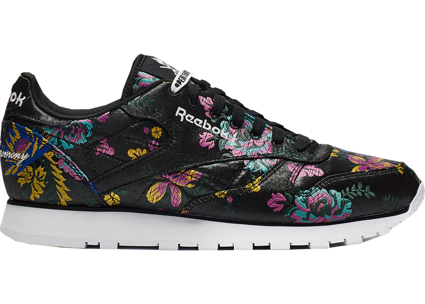 Reebok Classic Leather Opening Ceremony Floral Satin Black - 1