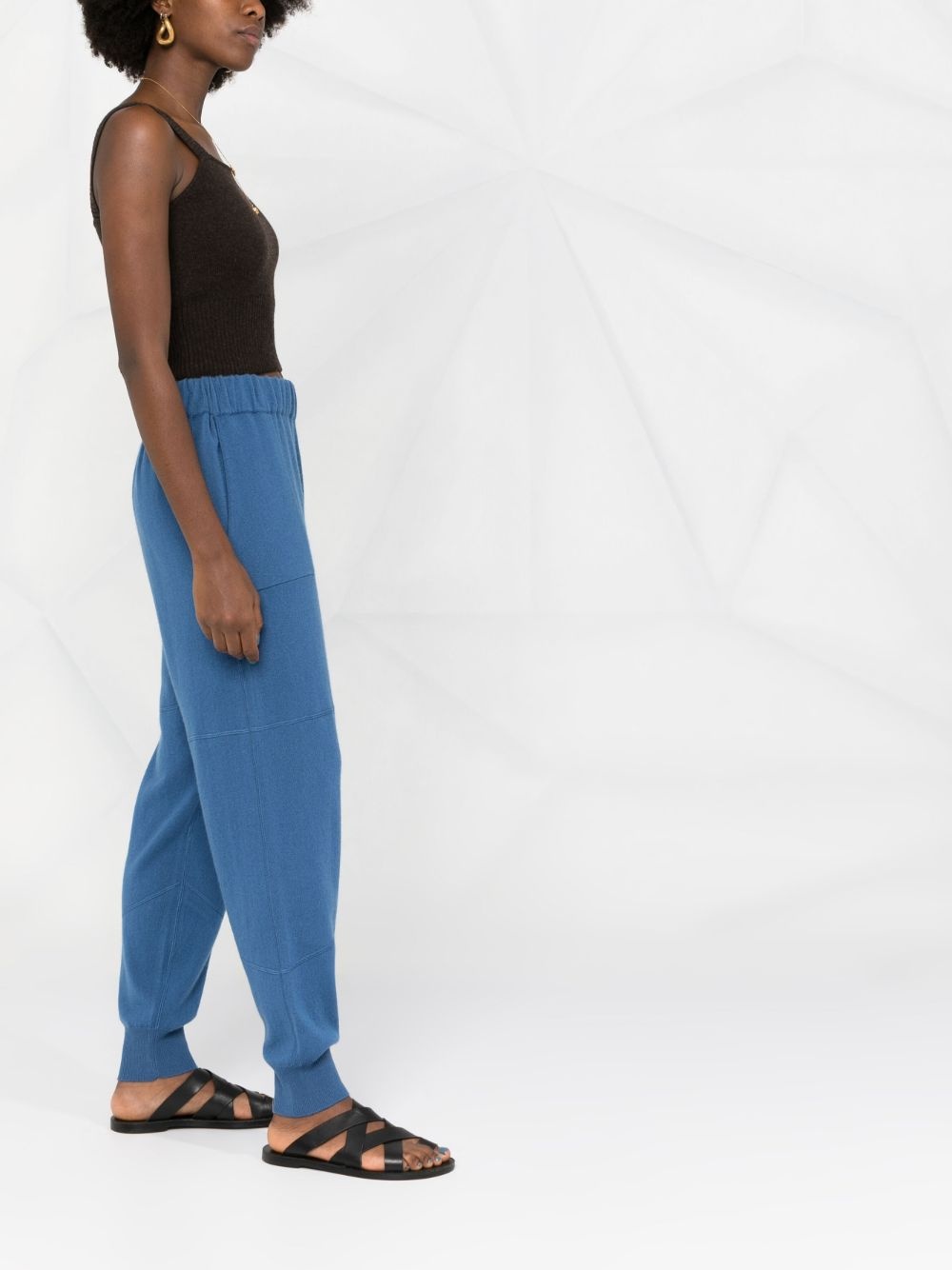 elasticated-waist knit joggers - 4