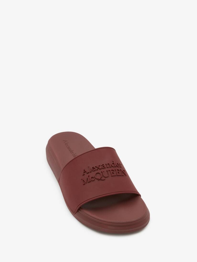 Alexander Mcqueen Pool Slide in Burgundy - 2