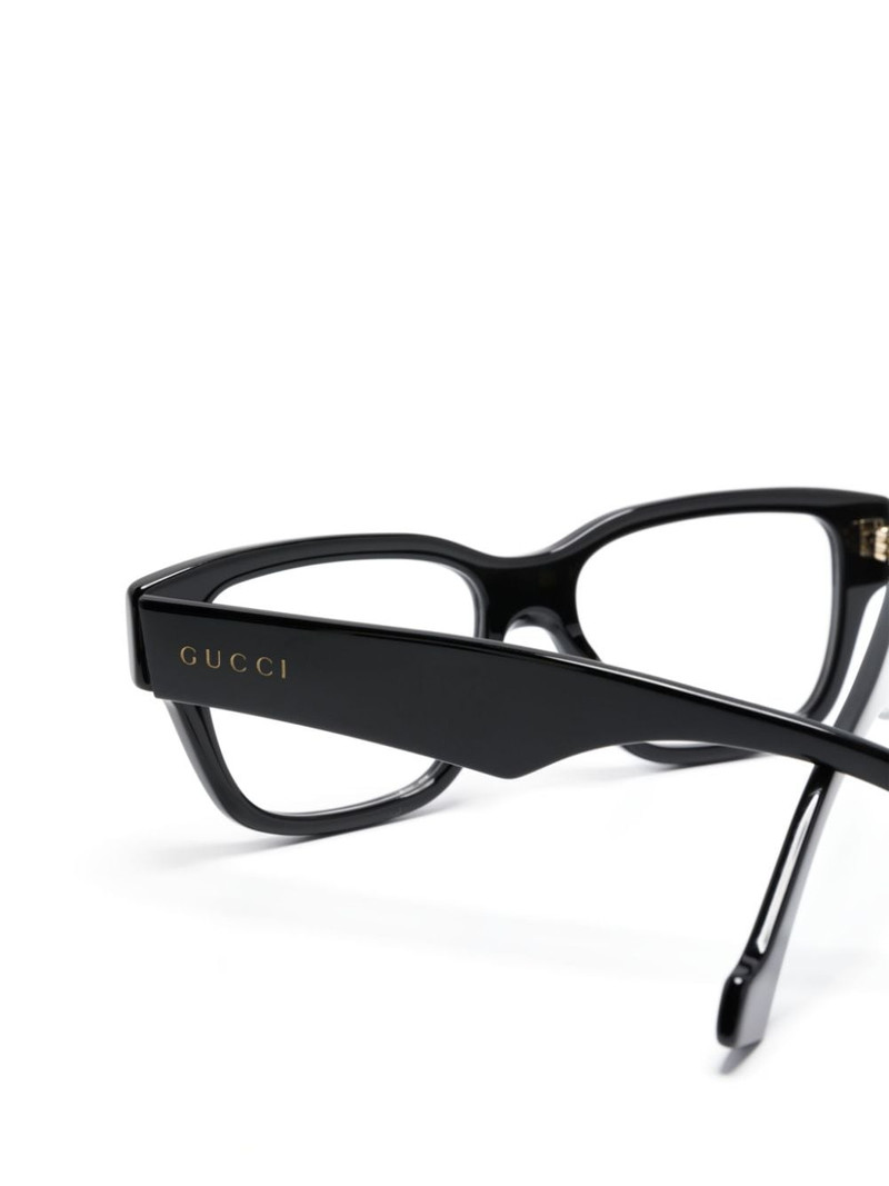 logo engraved rectangle-shape glasses 3