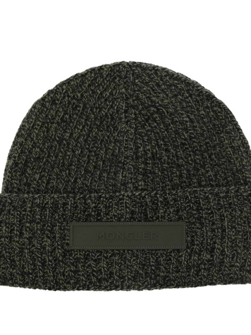 logo-patch ribbed-knit beanie - 3