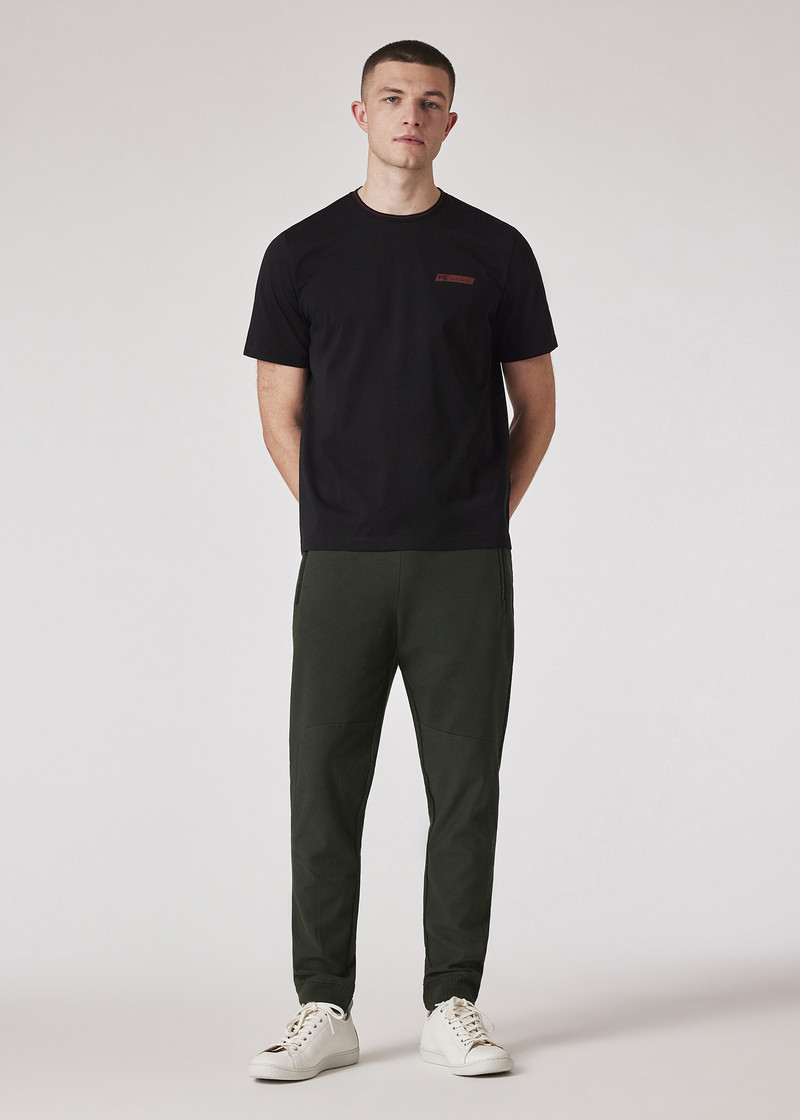 Slim-Fit Green Stretch-Cotton Track Pants 4