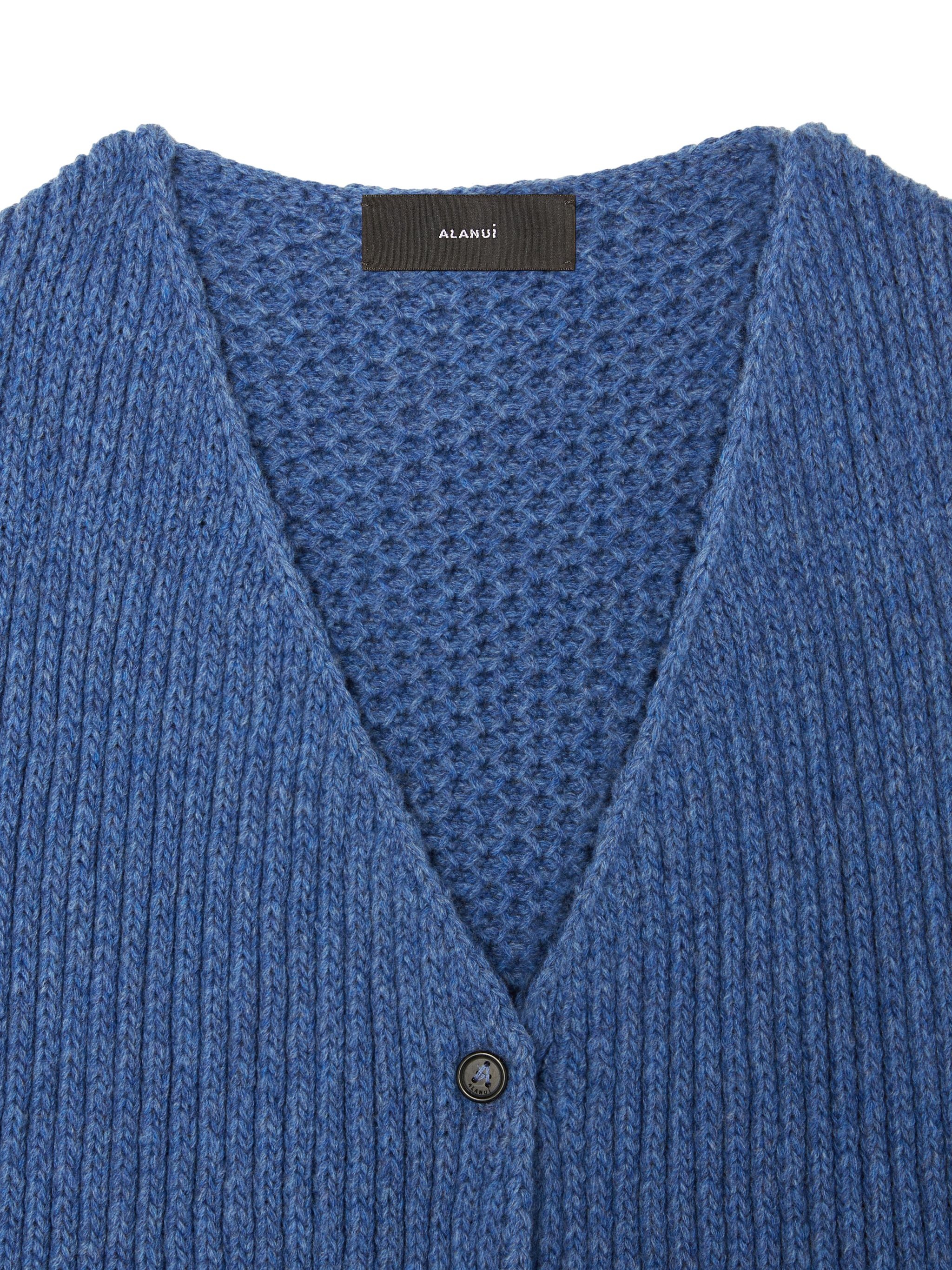 Knitted Ribbed Denim-No-Denim Vest - 7