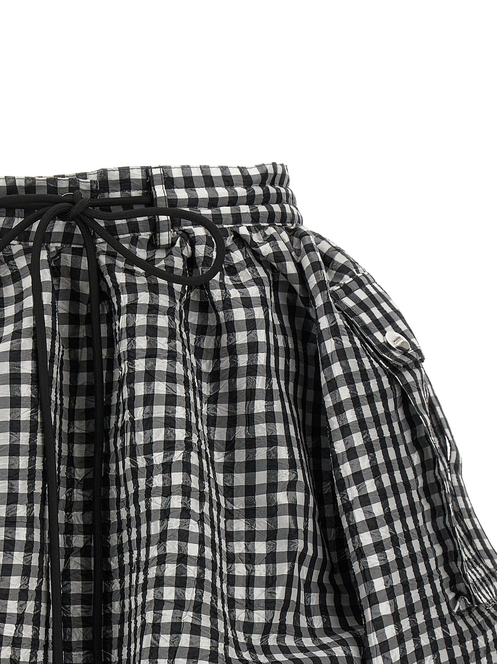 Ganni Women 'Crinkled Check Mini Bubble' Skirt - 3