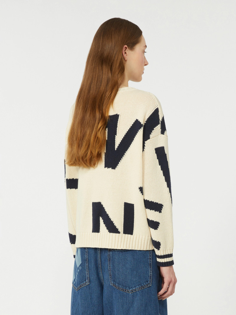 CELEBRE Patterned cotton crew-neck - NAVY 4
