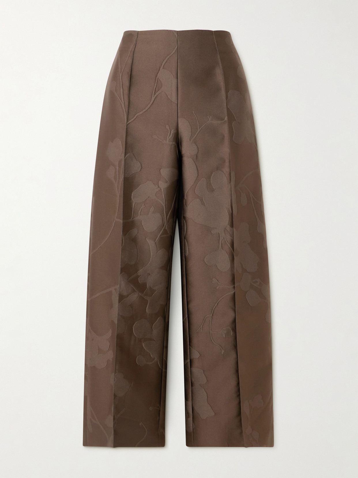 Daffy Cropped Cloqué Wide-leg Pants - 1