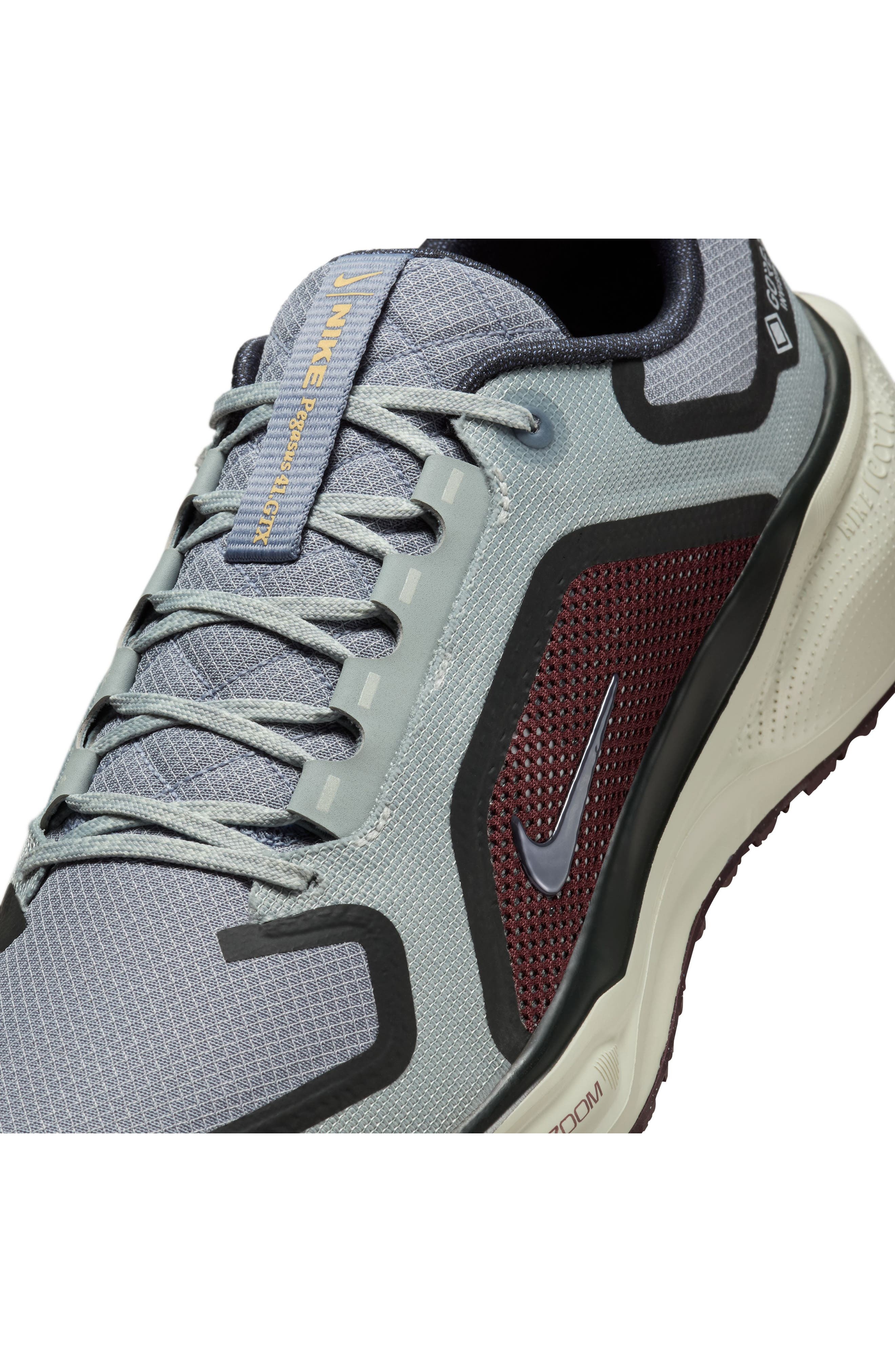 Nike Air Zoom Pegasus 41 Gore-Tex® Waterproof Running Shoe in Pumice/Slate/Burgundy at Nordstrom - 7