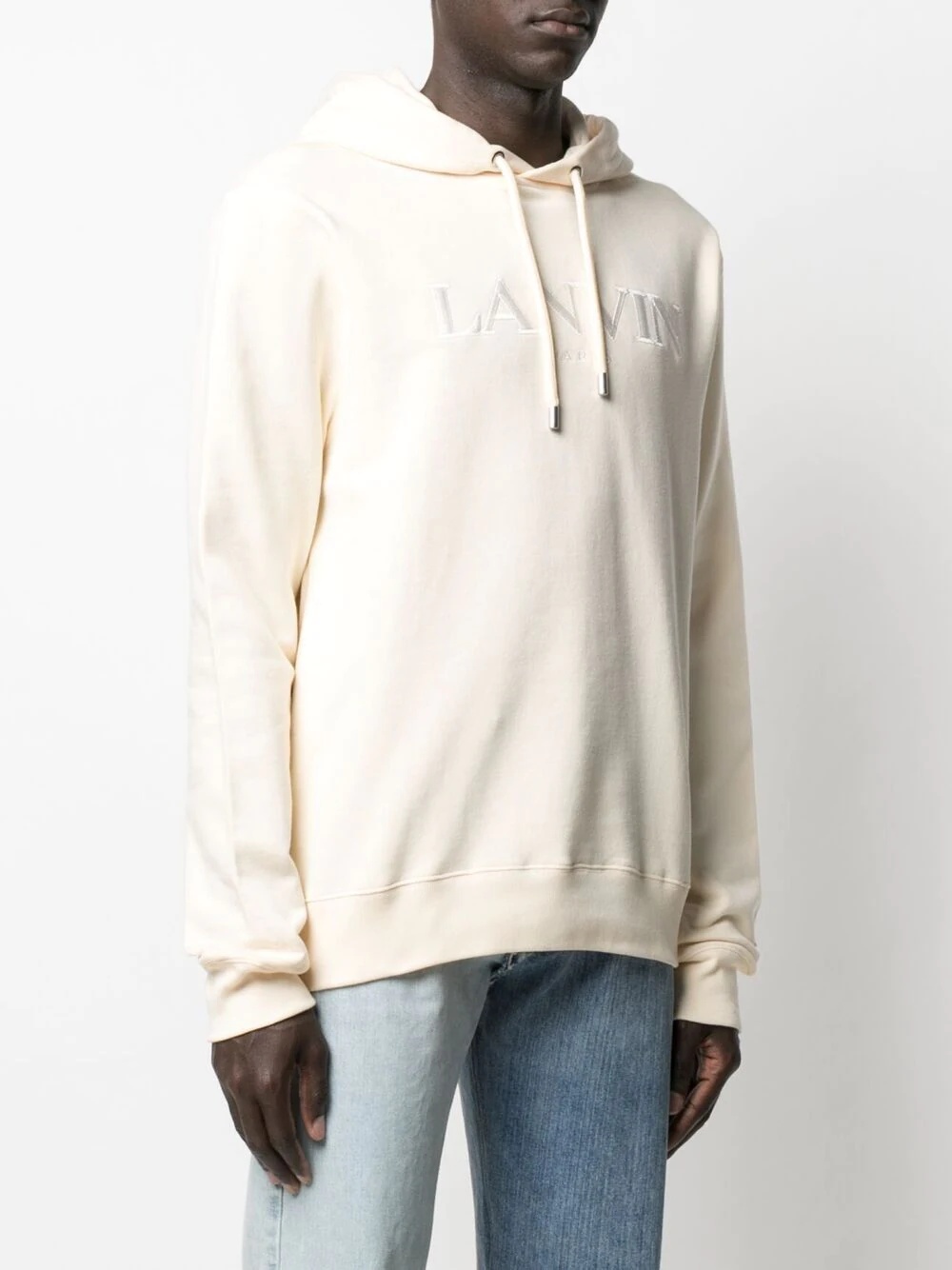 embroidered-logo drawstring hoodie - 3