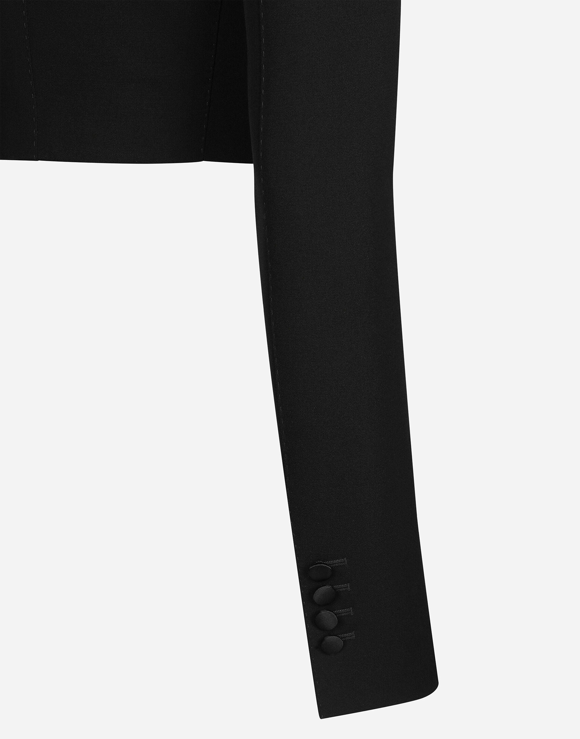 Wool gabardine Spencer tuxedo jacket - 6