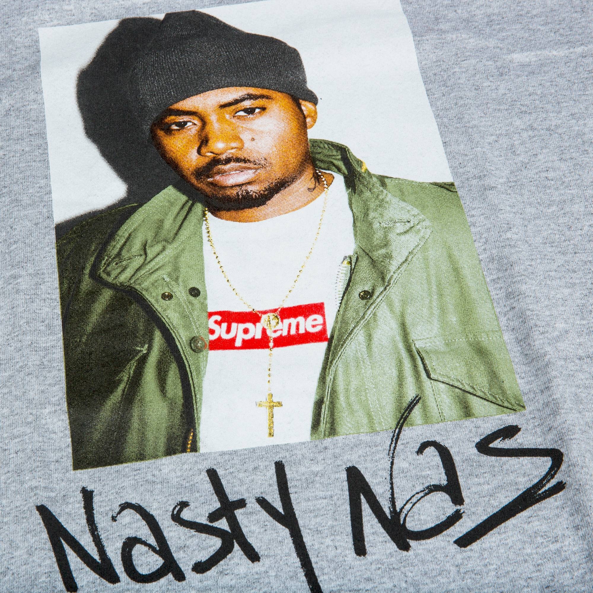 Supreme Nas T-Shirt 'Grey' - 2