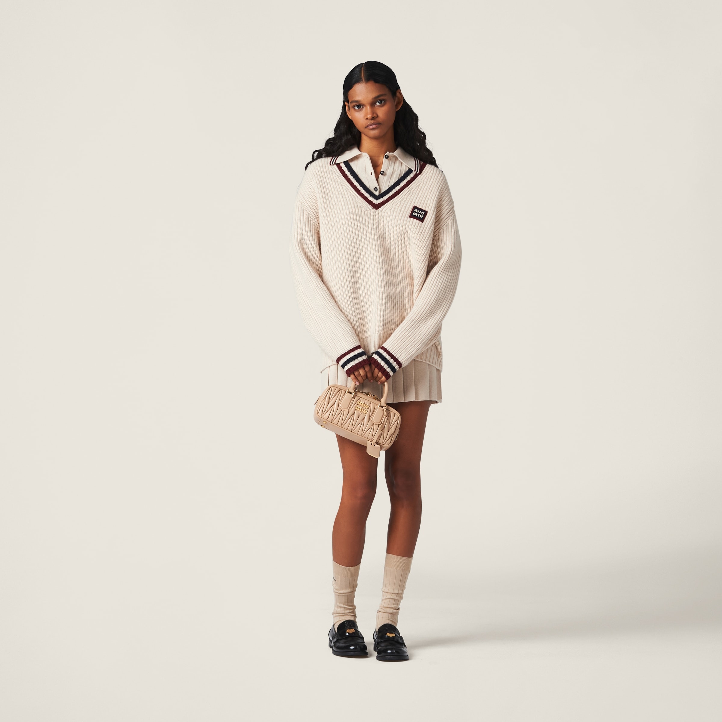 Cashmere knit polo shirt - 2