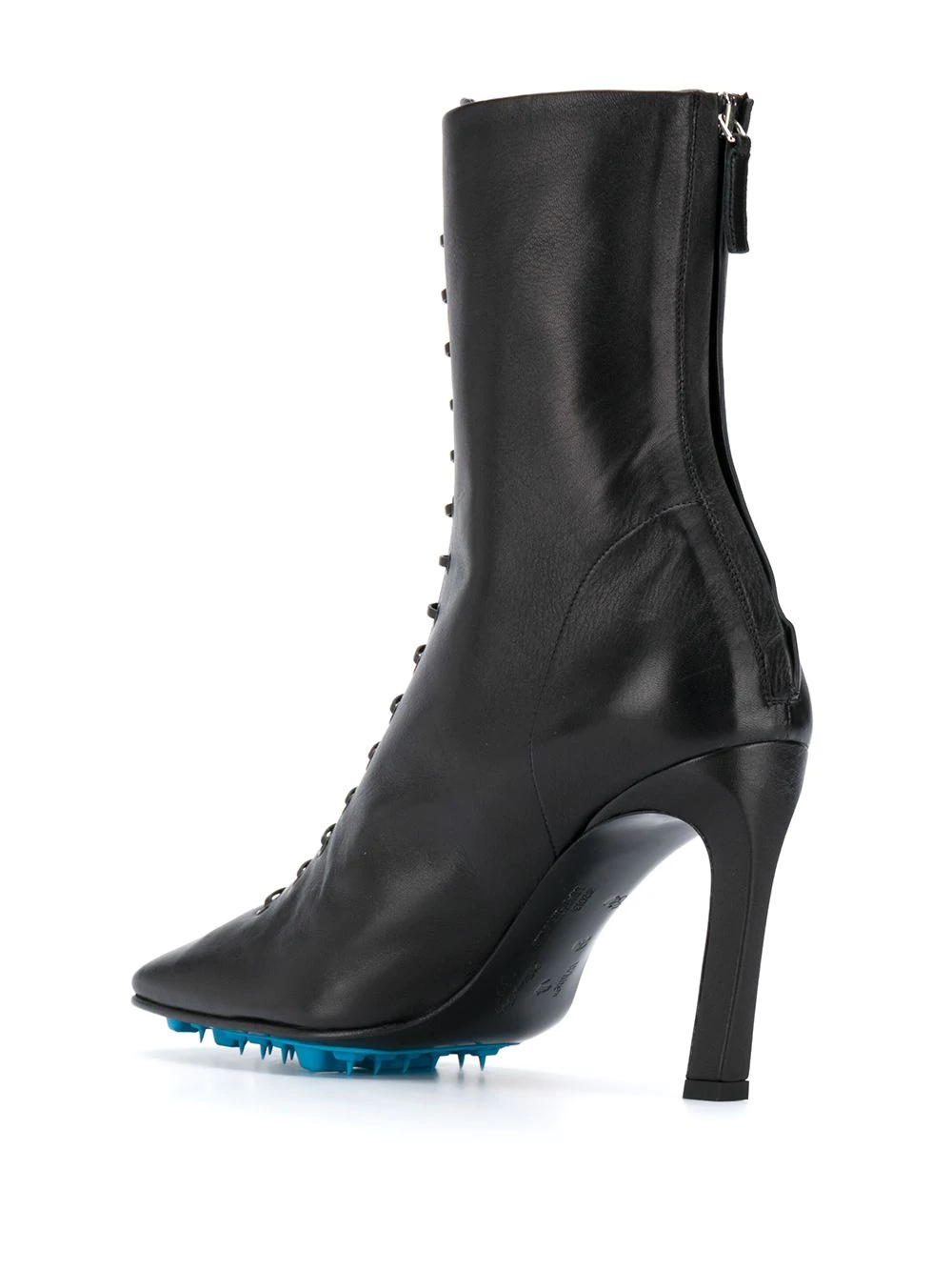 lace-up 105mm leather ankle boots - 3