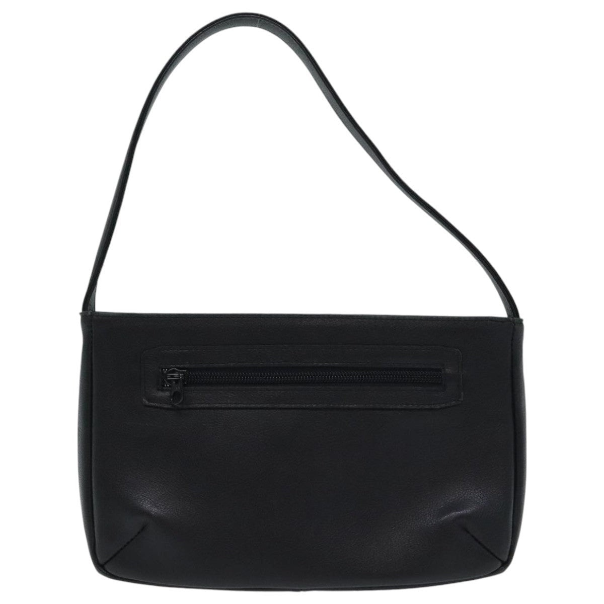 Burberry Nova Check Hand Bag Leather Canvas Black Beige - 2