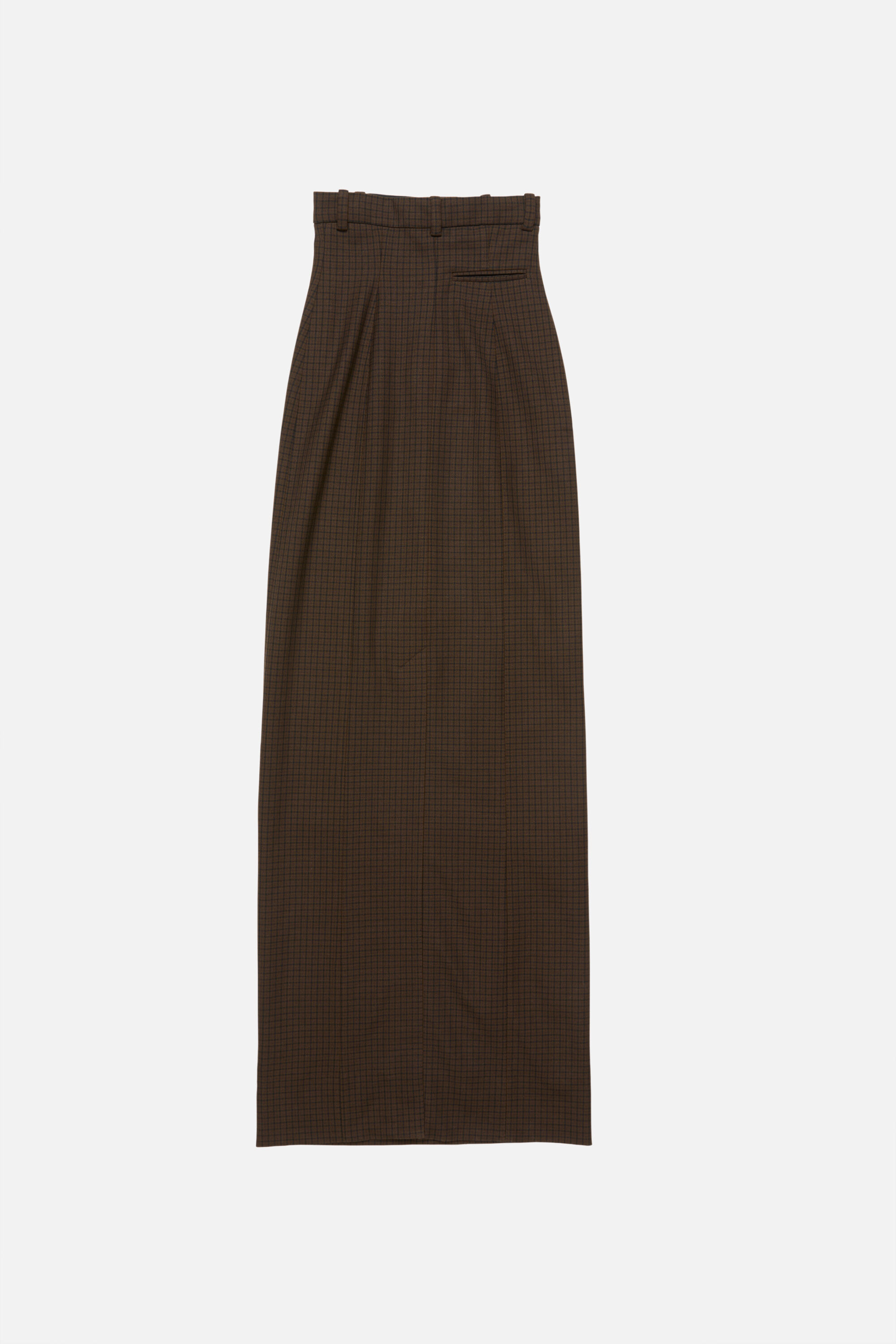 Wool check skirt - Multi brown - 7