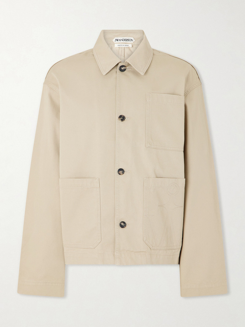 Logo-Embroidered Cotton-Twill Jacket 1