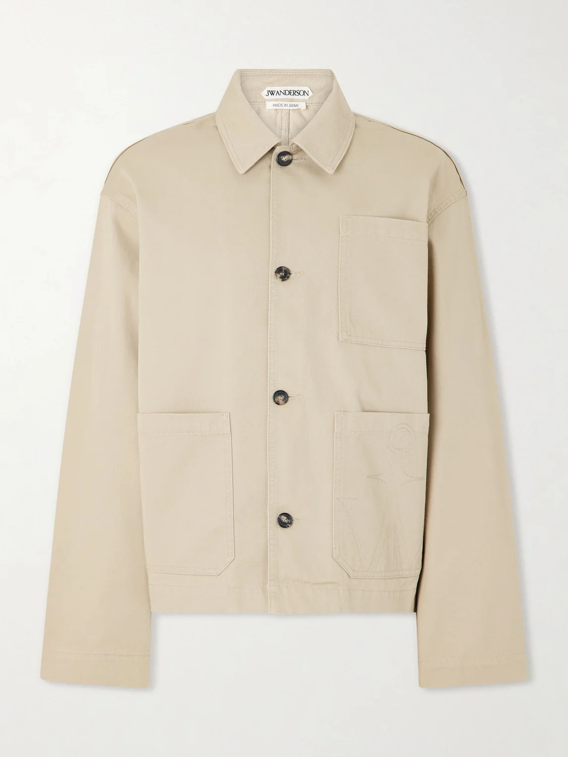 Logo-Embroidered Cotton-Twill Jacket - 1