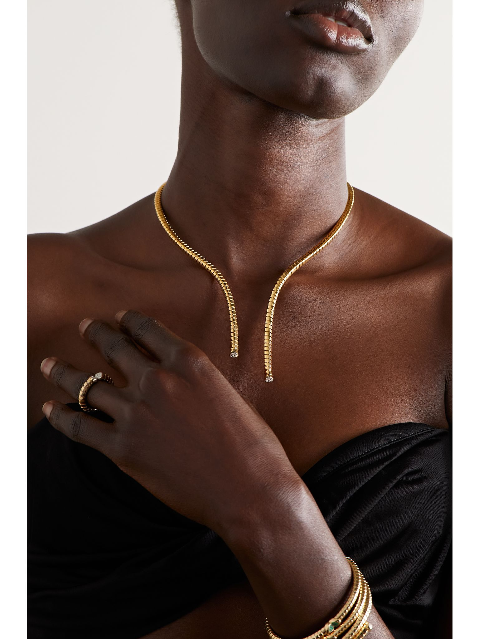 Trisolina 18-karat gold diamond necklace Gold - 2